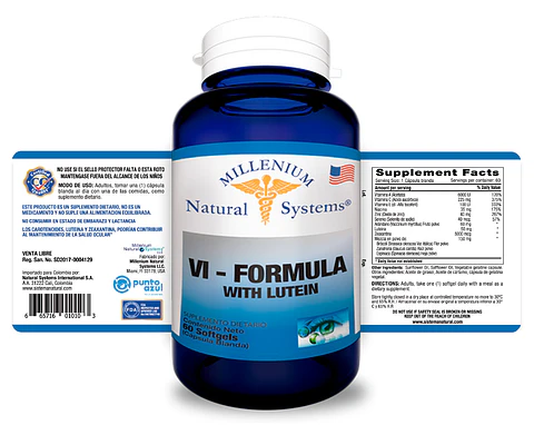 VI Formula Con Luteina 60 Sofgetls Natural Systems