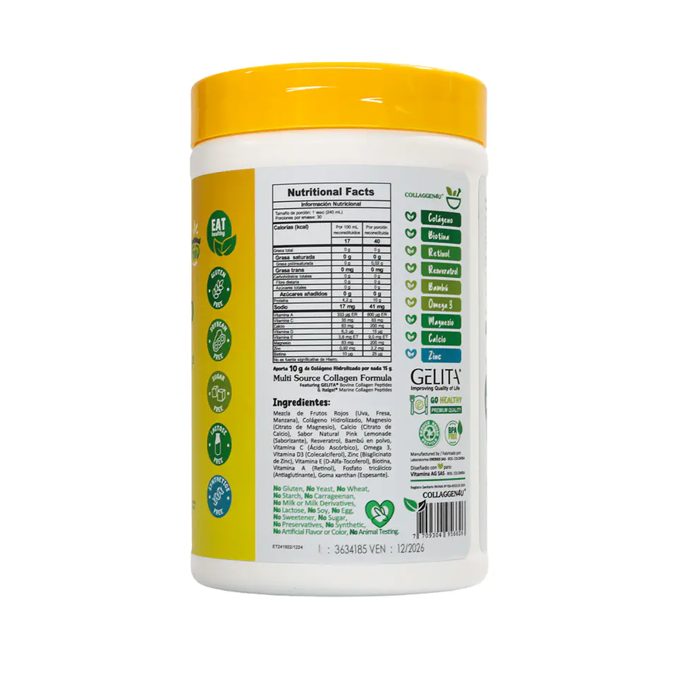 Peptidos Bioctivos Colageno Hidrolizado 450g Good Natural 3