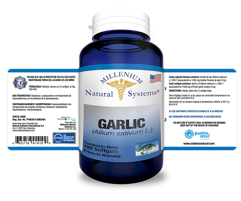 Garlic 1500 mg 100 Sofgetls Natural Systems