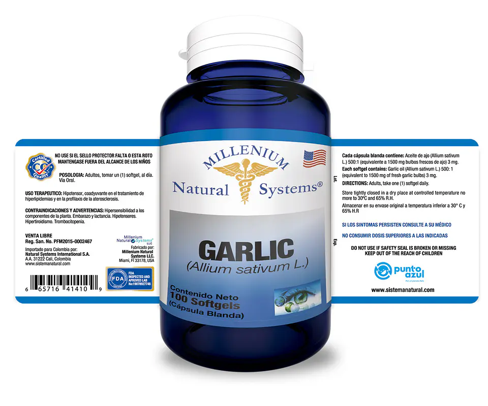 Garlic 1500 mg 100 Sofgetls Natural Systems 2