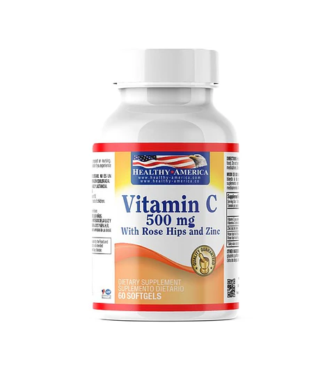 Vitamina C 500 mg Healthy America 60 Sofgetls