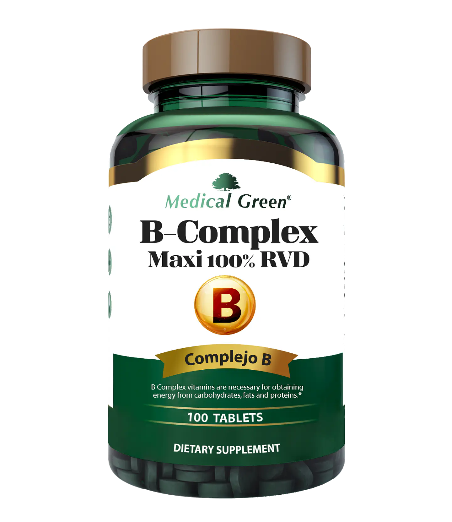 B Complex 100Tabletas Medical Green 1