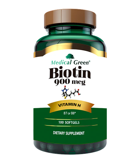 Biotina 900Mcg 100 Softgels Medical Green