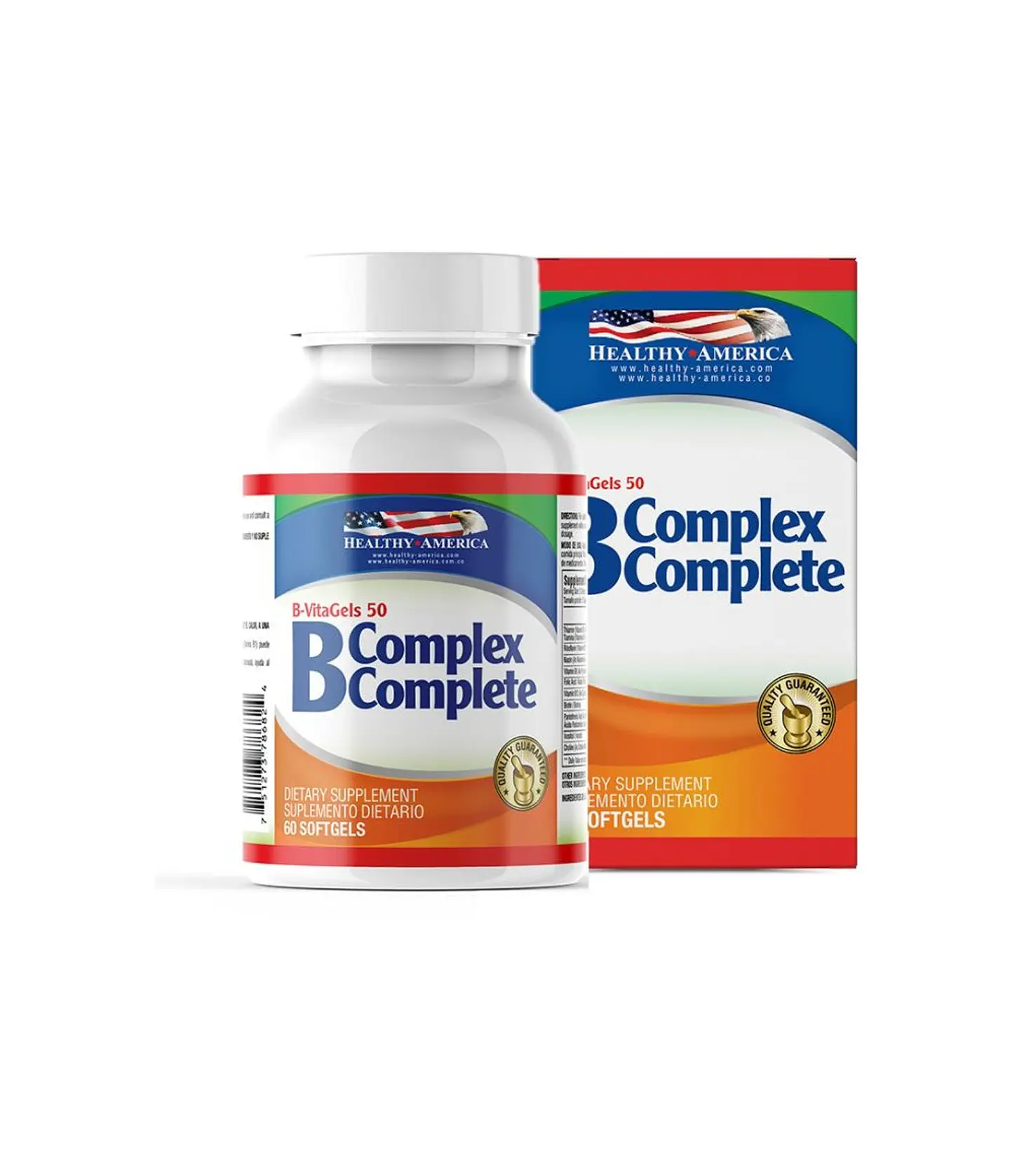Complejo B50 Complex Complete 60Softgels Healthy America 1