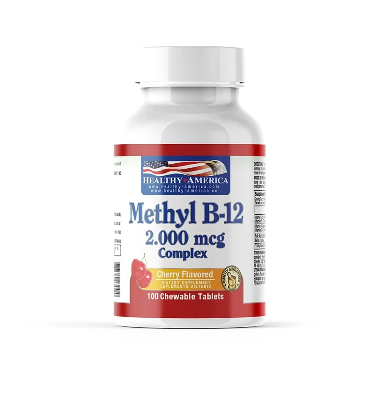 Methyl B 12 2000Mcg 100Sublingual Micr Healthy America 3