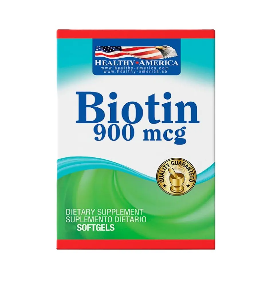 Biotina 900Mcg 30Softgels Blister Healthy America 1