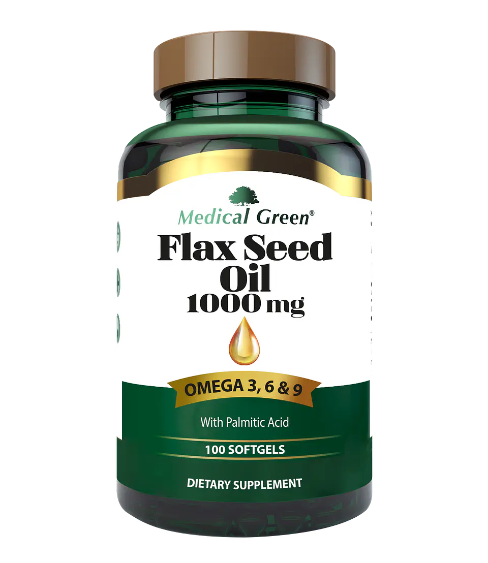 Flaseed Oil 1000Mg 100Softgels Medical Green 1