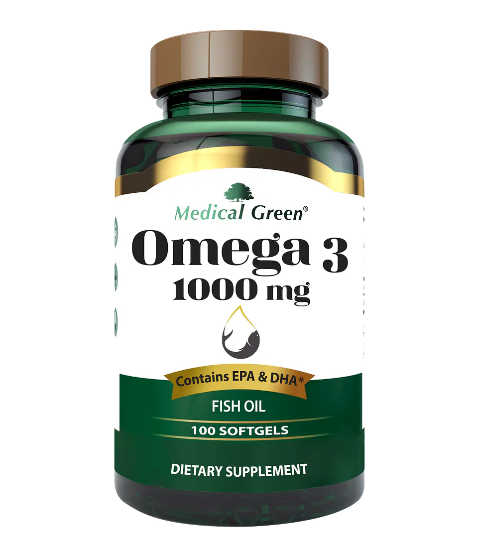 Omega 3 100 Softgels Medical Green 1