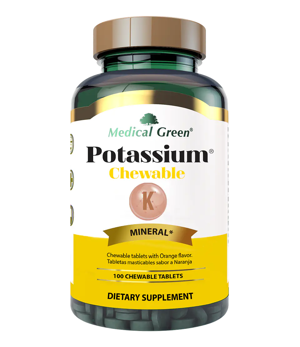 Potasio 595 Mg Masticable 100 Tabletas Medical Green 1