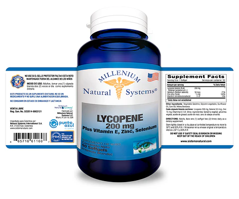Lycopene 200 mg 50 Softgels Natural Systems