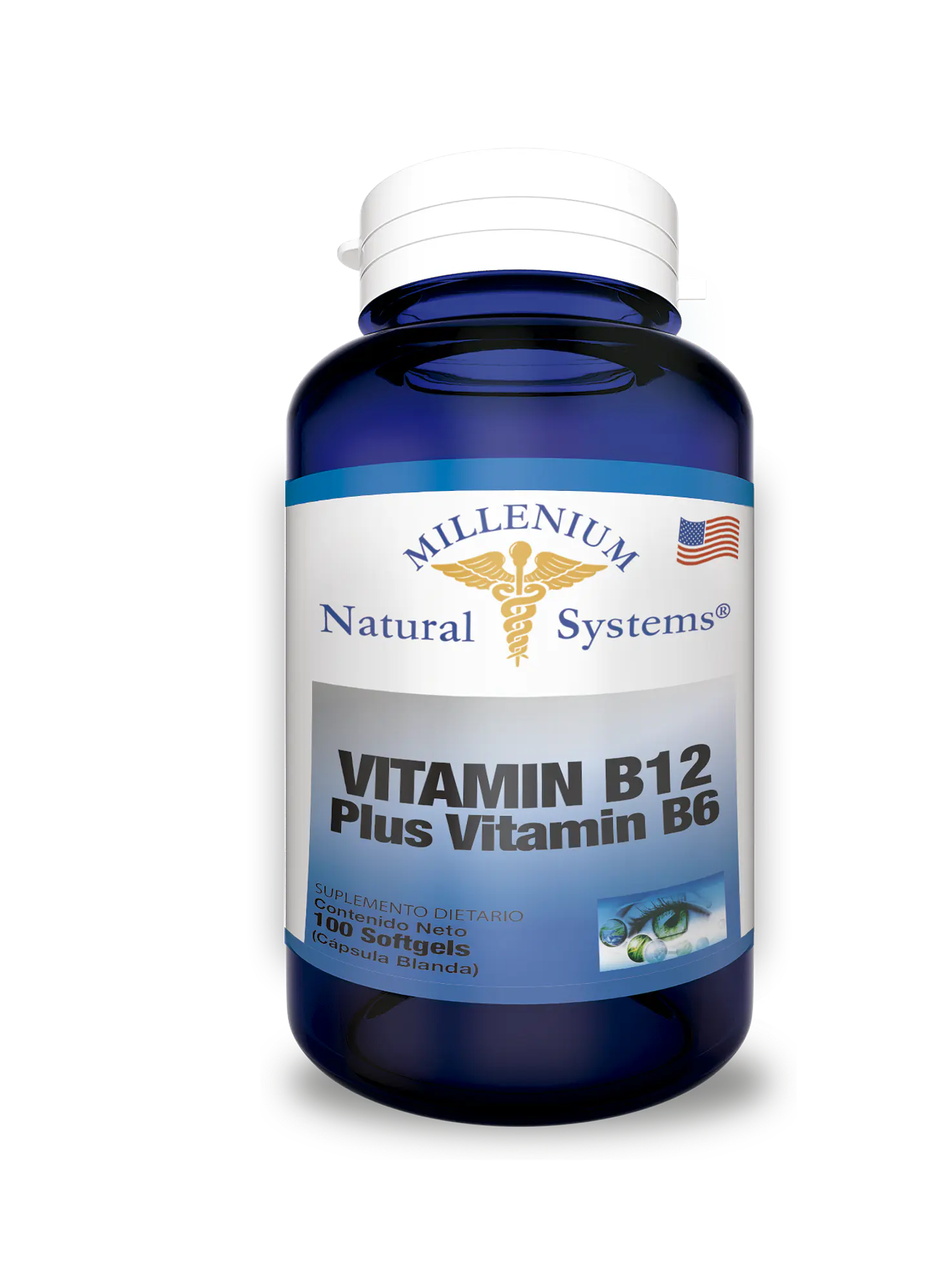 Vitamina B12 Plus Vitamina B6 100 Softgels Natural Systems 1