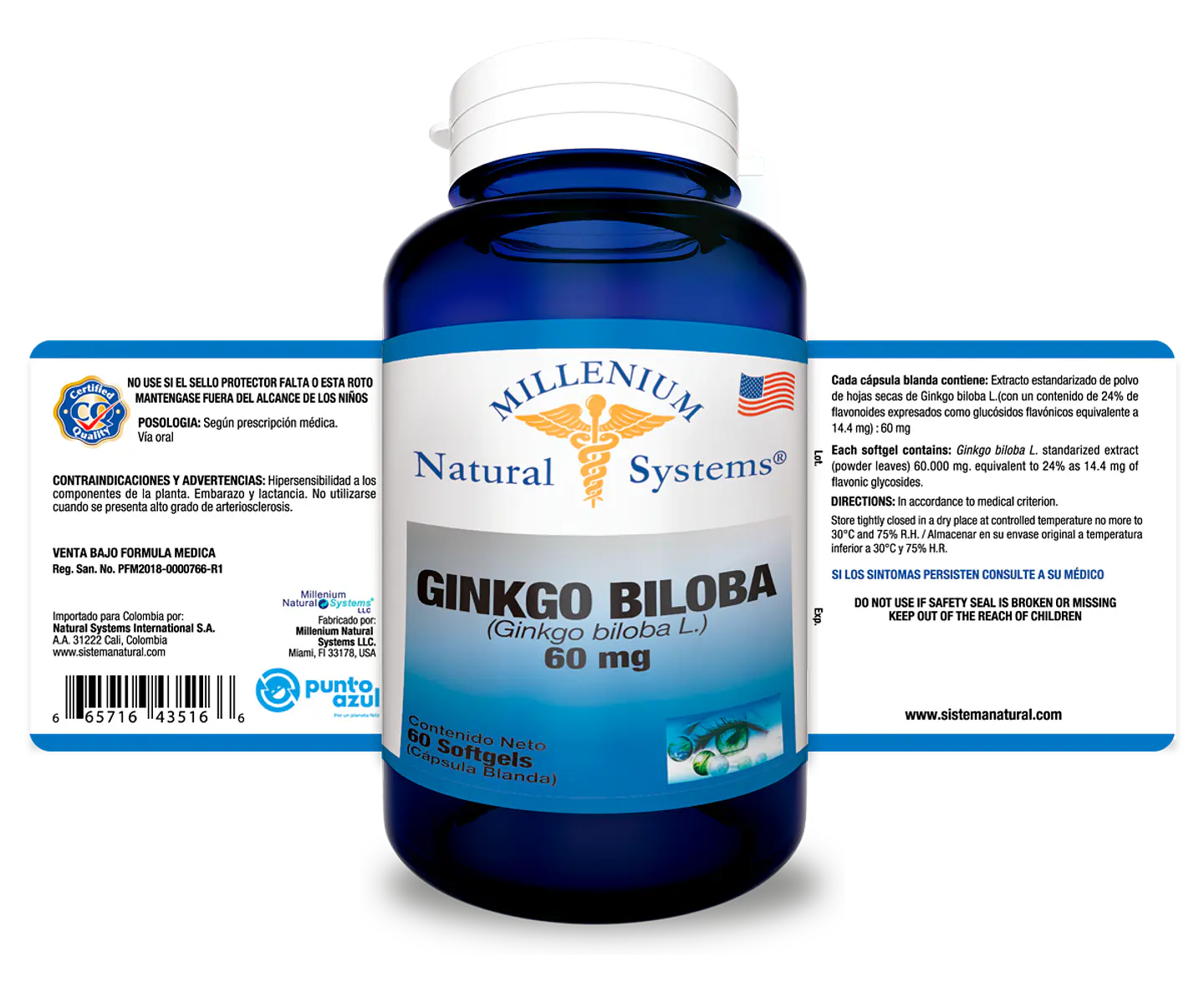 Ginkgo Biloba 60mg 60 Softgels Natural Systems 2