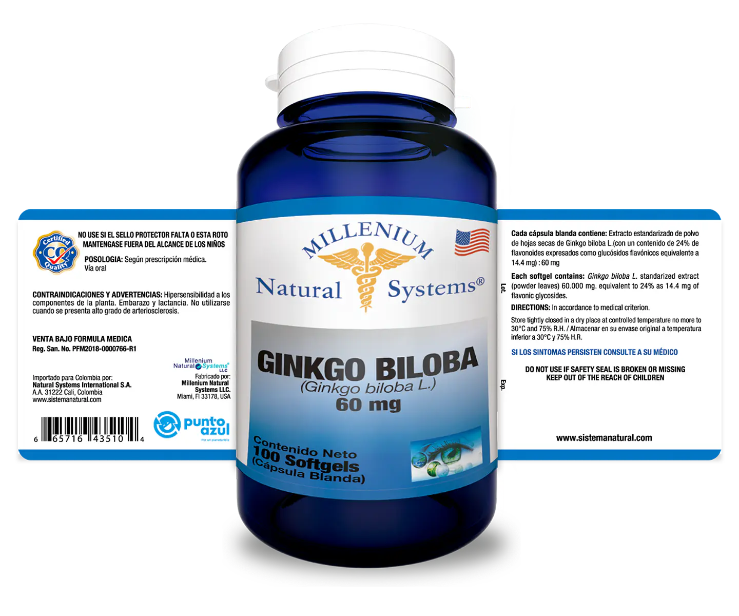 Ginkgo Biloba 60mg 100 Softgels Natural Systems 2
