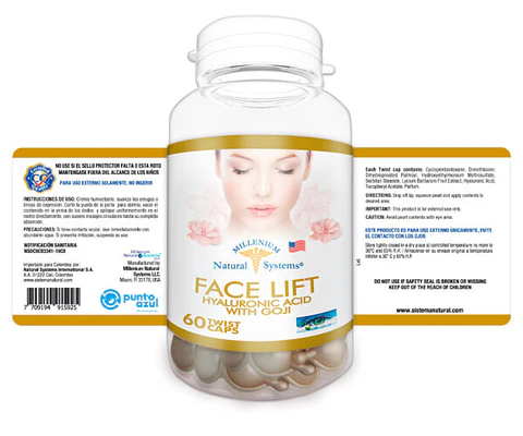 Face Lift Hyaluronic Acid 60 Capsulas