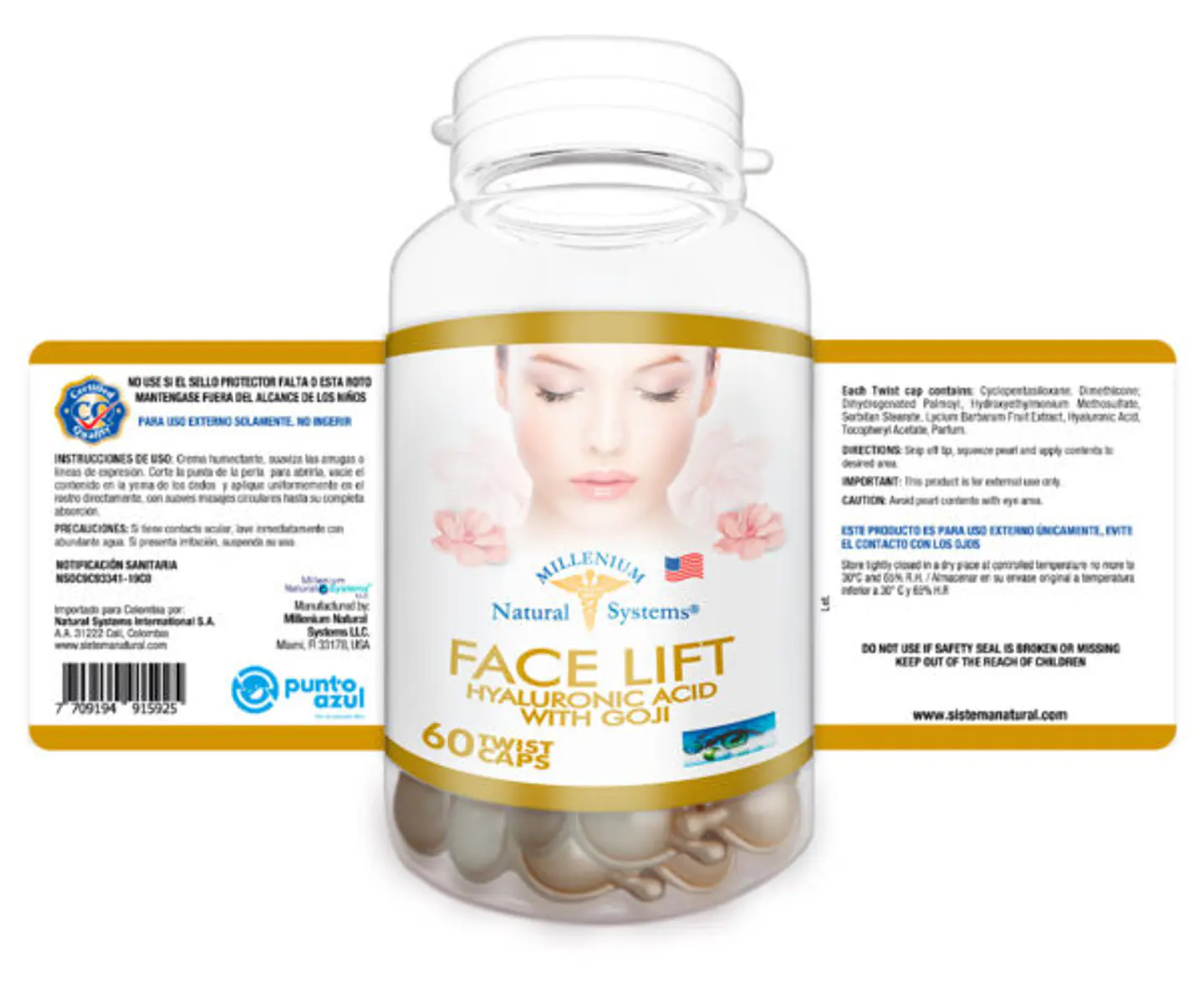 Face Lift Hyaluronic Acid 60 Capsulas 2