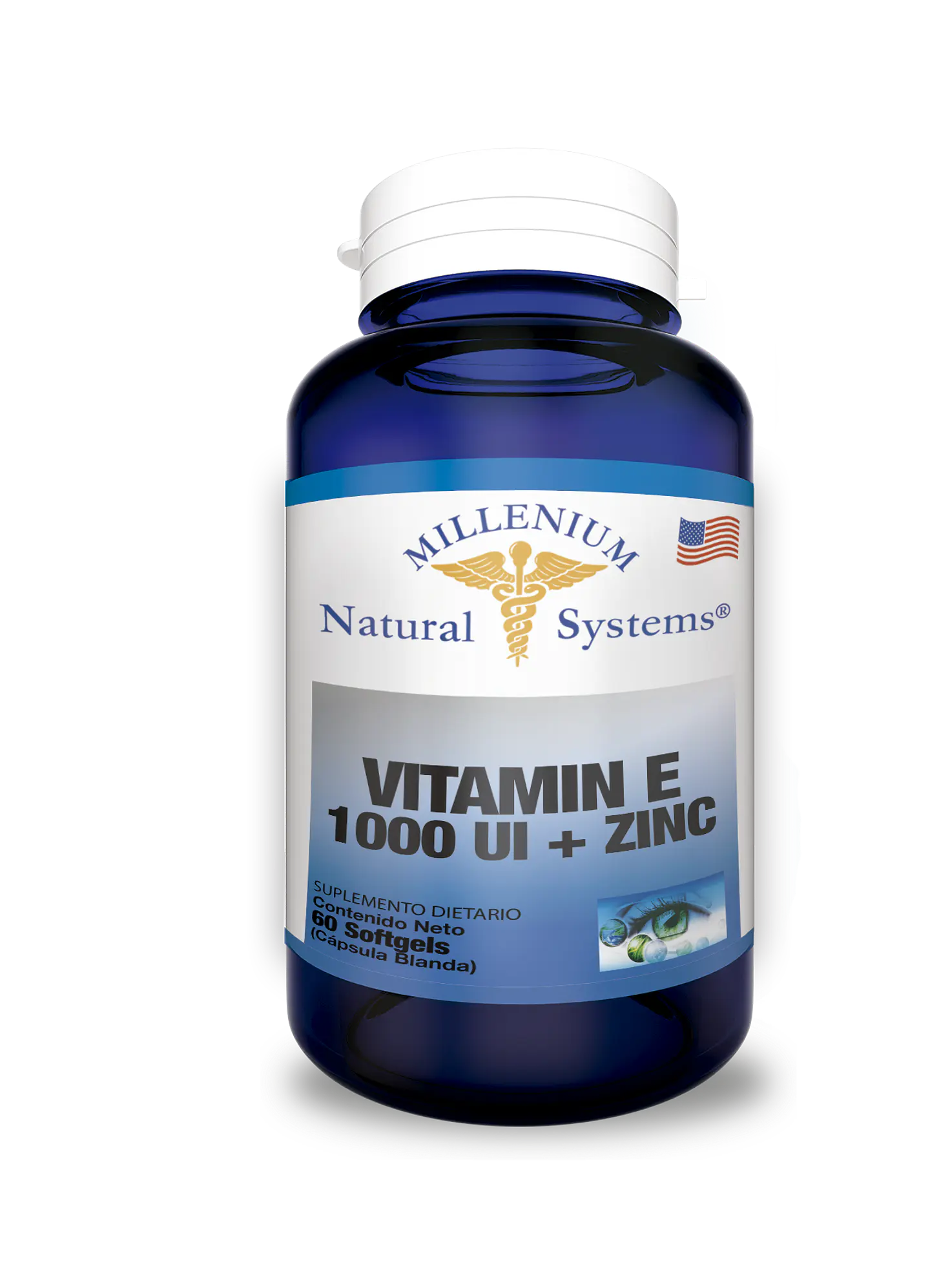 Vitamina E 1000 UI con Zinc 60 Softgels 1