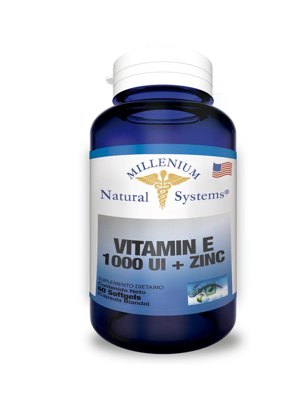 Vitamina E 1000 UI con Zinc 60 Softgels 1