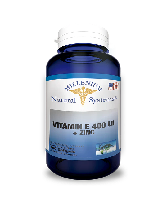 Vitamina E 400 UI Con Zinc 100 Softgels