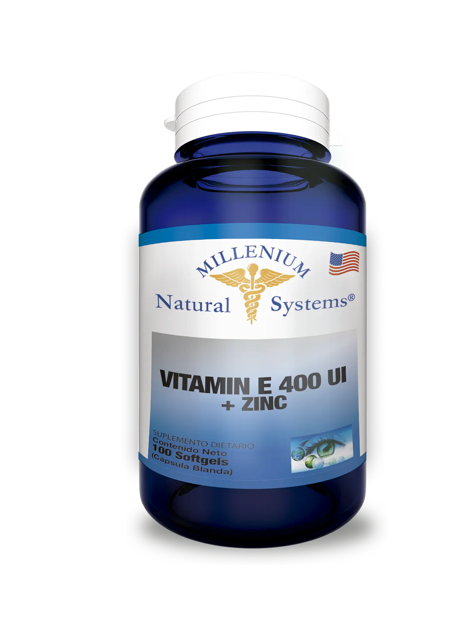 Vitamina E 400 UI Con Zinc 100 Softgels 1