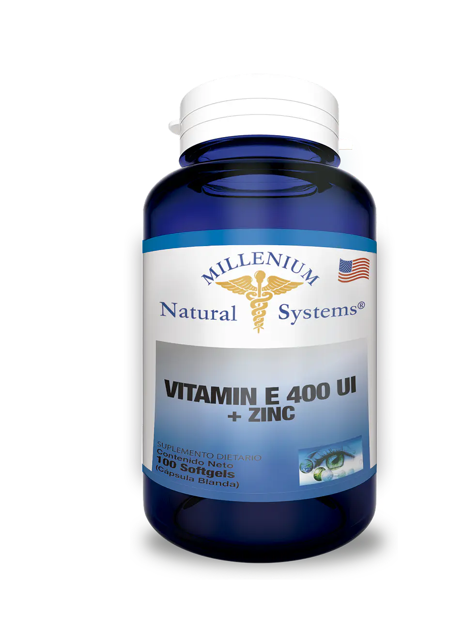 Vitamina E 400 UI Con Zinc 100 Softgels 1