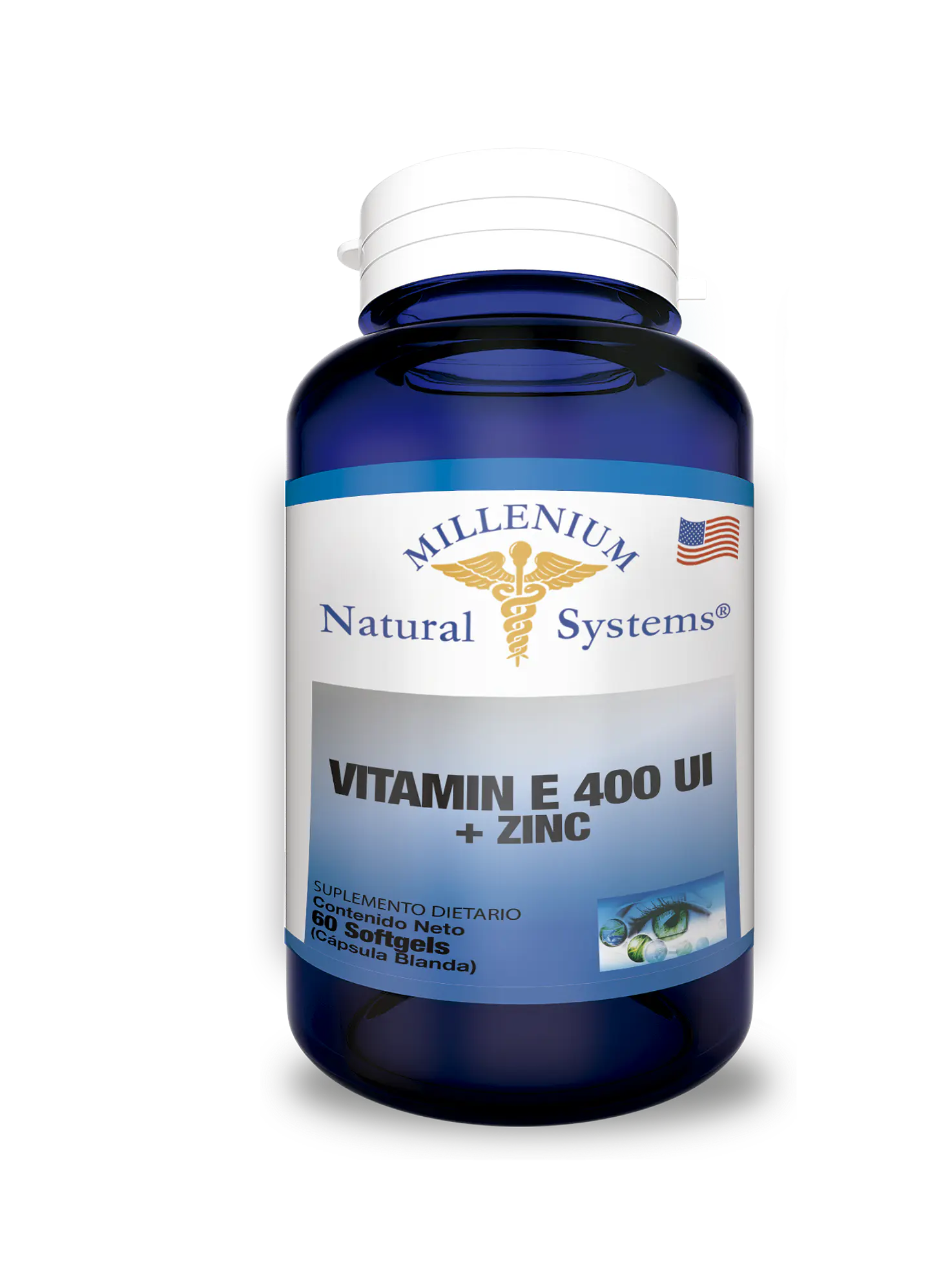 Vitamina E 400 UI Con Zinc 60 Softgels 1