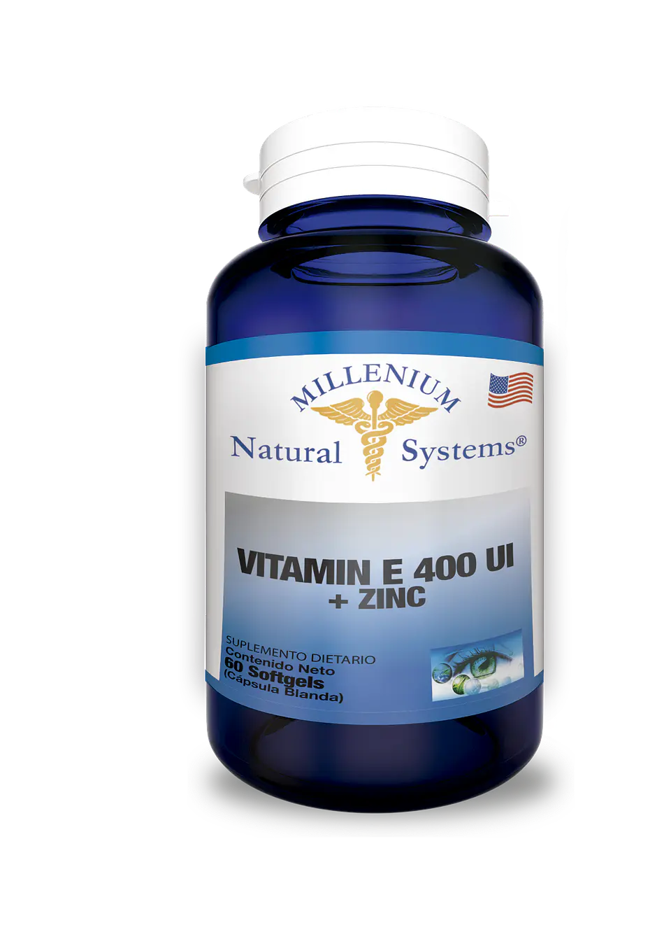 Vitamina E 400 UI Con Zinc 60 Softgels 1