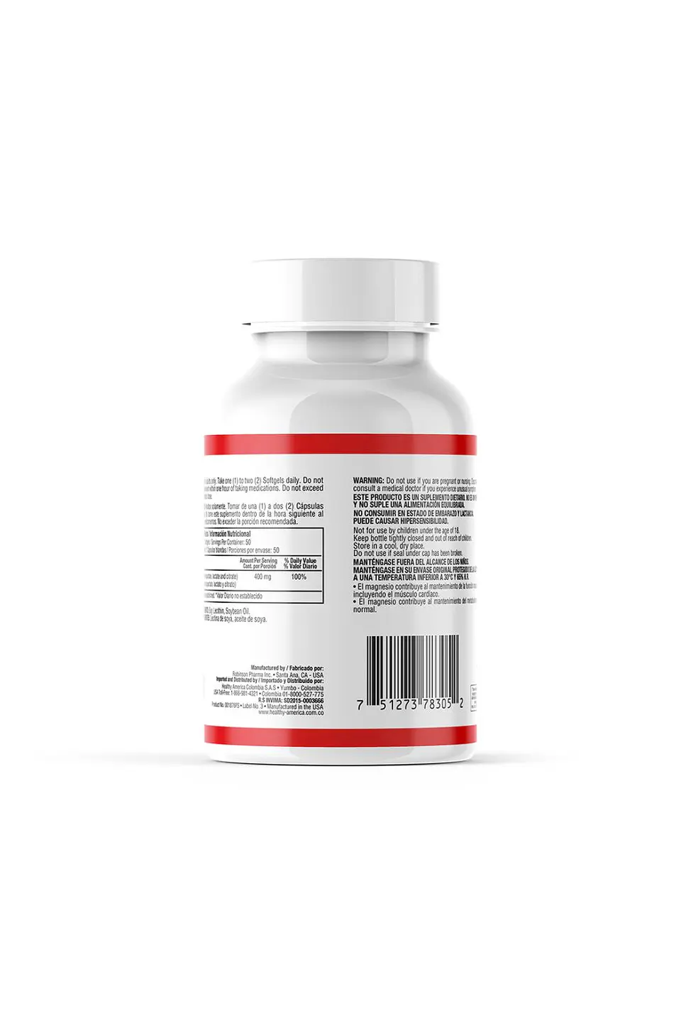 Super Magnesium 400 Mg 100Softgels Healthy America 3