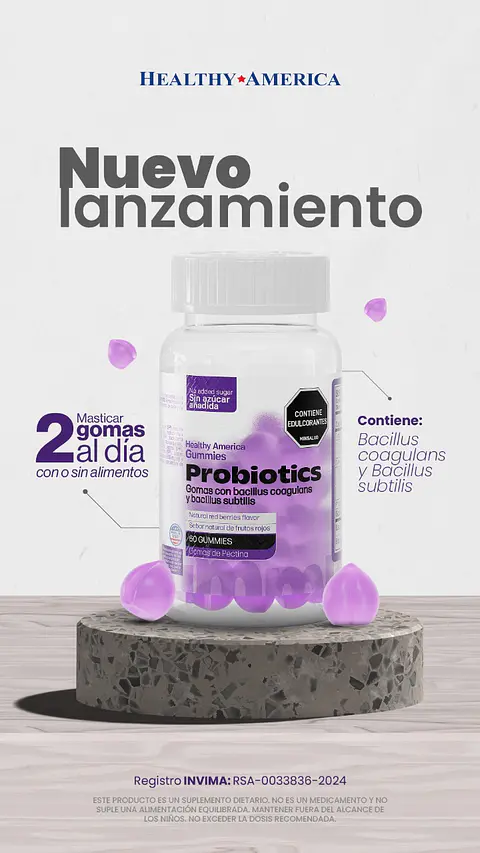 Probiotics 60 Gummies Healthy America