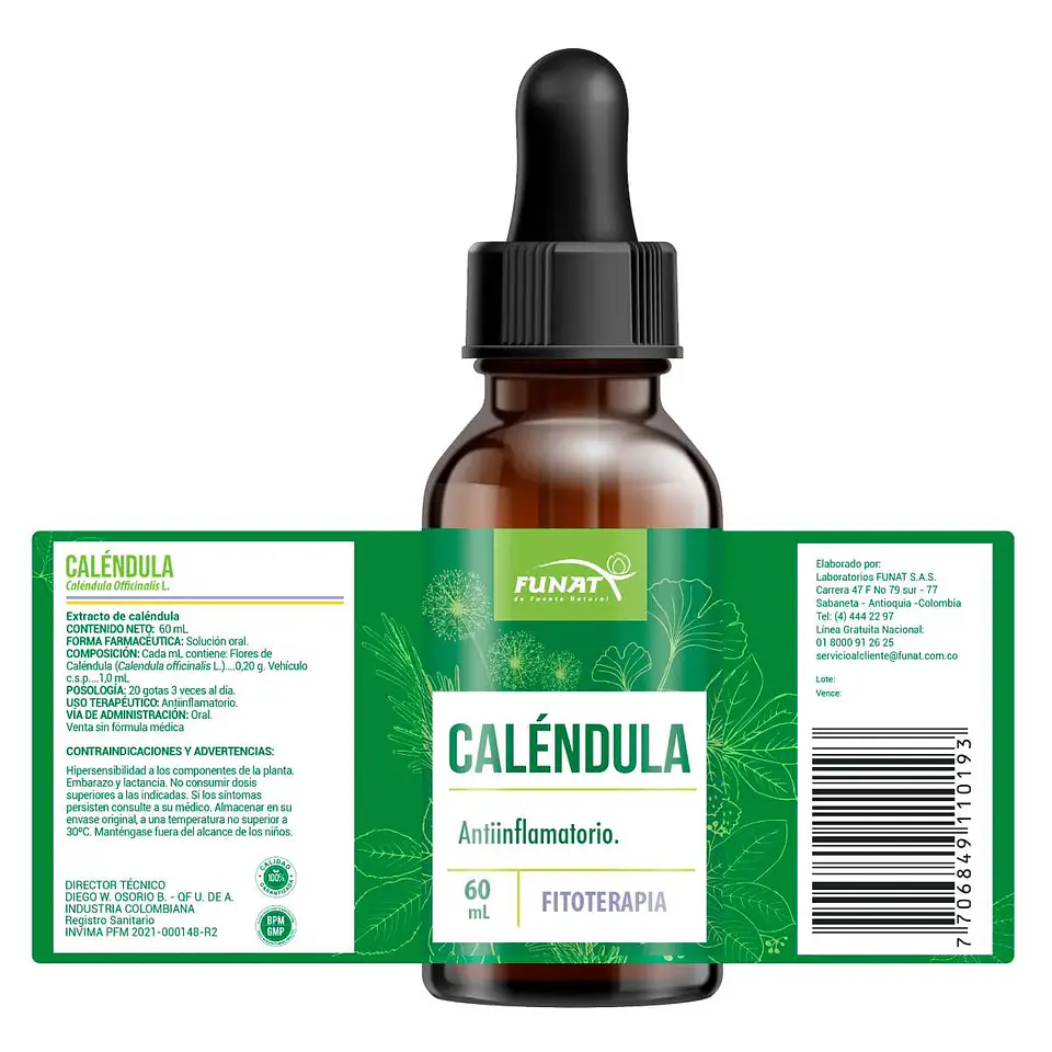 Calendula Extracto 60Ml Laboratorios Funat 1
