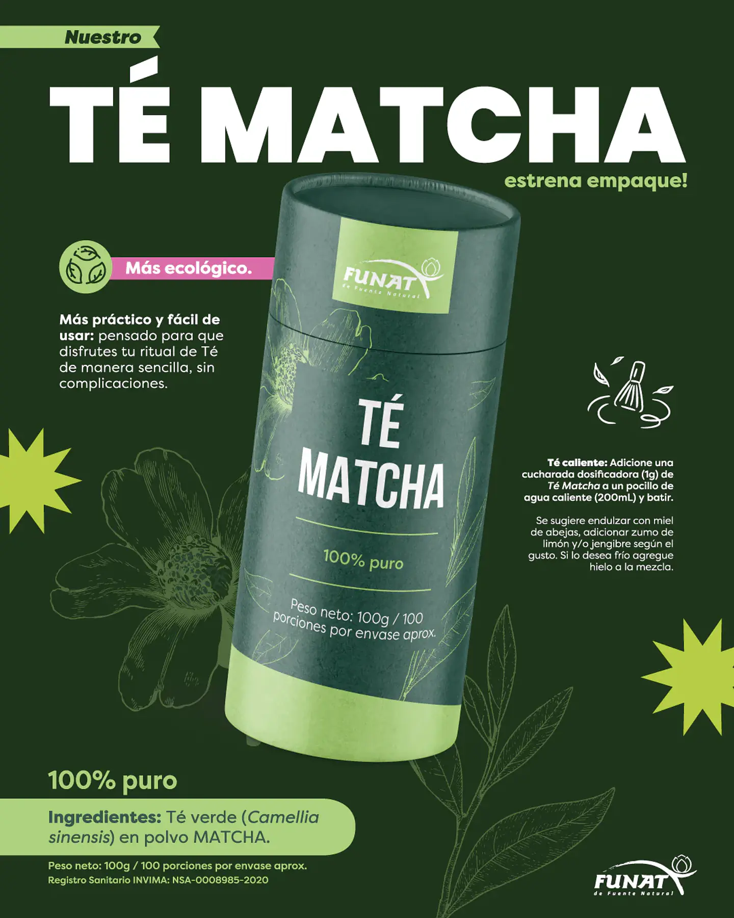 Macha Tea 100G Funat Laboratories 1