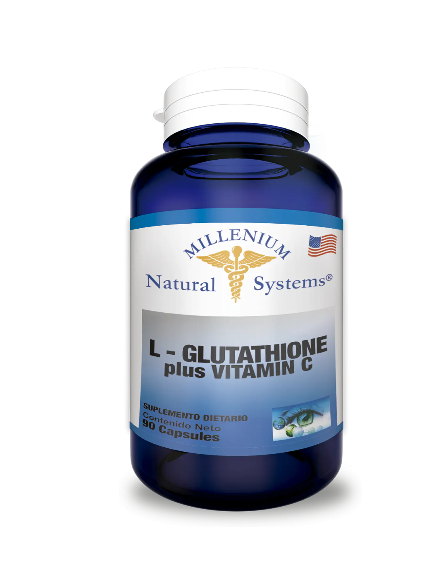 L-Glutathione Plus Vitamina C 90 Capsulas 1