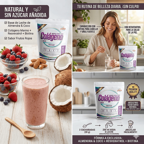 Colageno Marino Hidrolizado 450G Alimentos Naturales Vida Sana 2