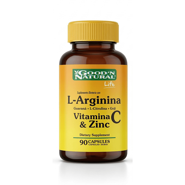 L-Arginina L-Citrulina Goji Vitmaina C & Zinc Good´N Natural Life 90 Cápsulas 1