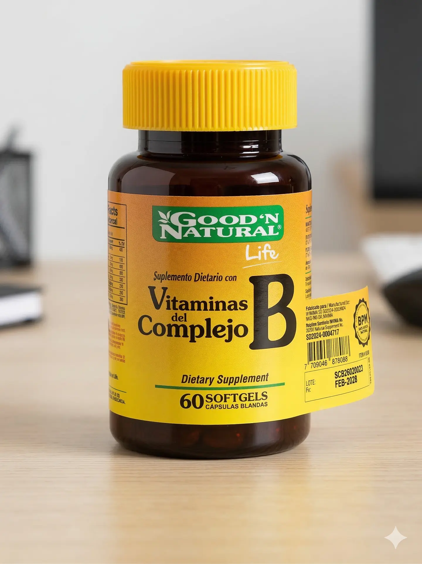 Vitaminas del Complejo B Good Natural Life 60 Softgels 1
