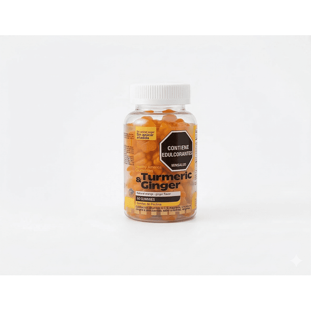 Turmeric & Ginger 60 Gummies Healthy America 1