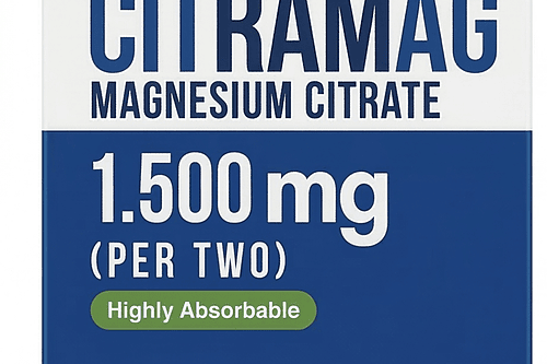 Citramag Magnesium Citrate 1500mg 60 Capsulas Healthy America