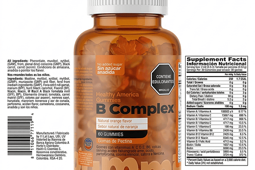 B Complex 60 Gummies Orange Healthy America