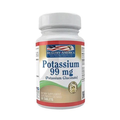 Chelated Potassium 99mg 30 Tabletas Healthy America