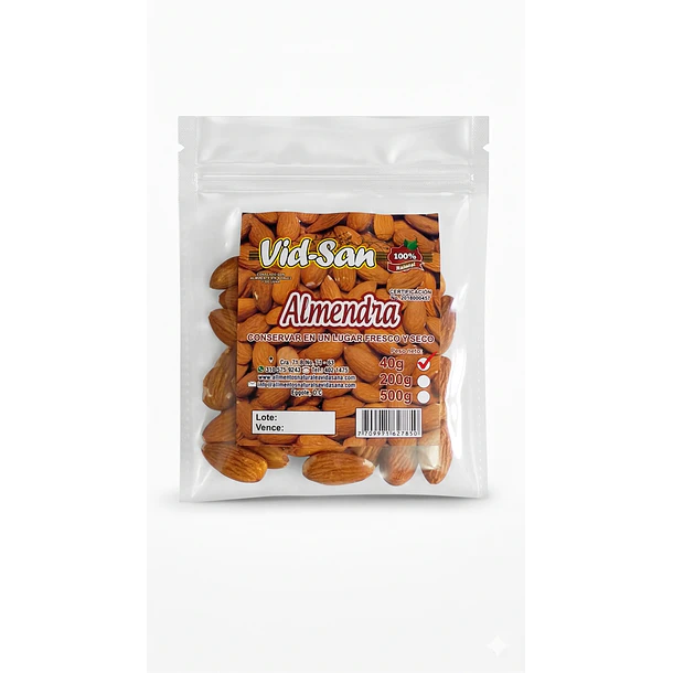 Almendra 40G Alimentos Naturales Vida Sana 1