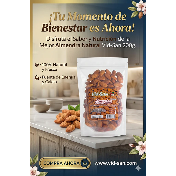 Almond 200G Natural Foods Healthy Life 2