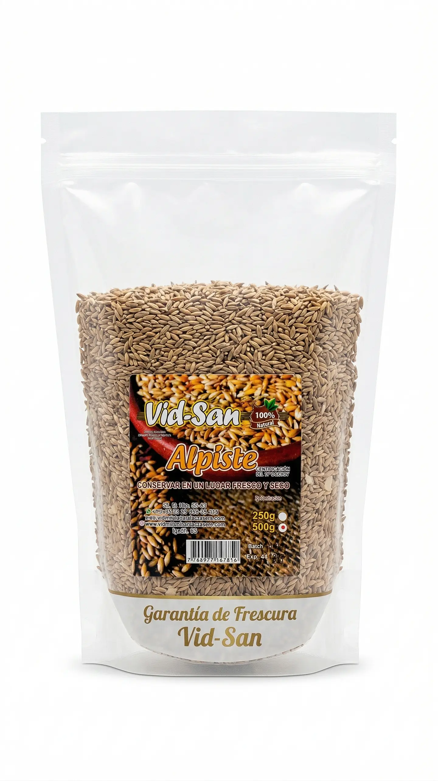 Alpiste Pepa 500G Alimentos Naturales Vida Sana 1