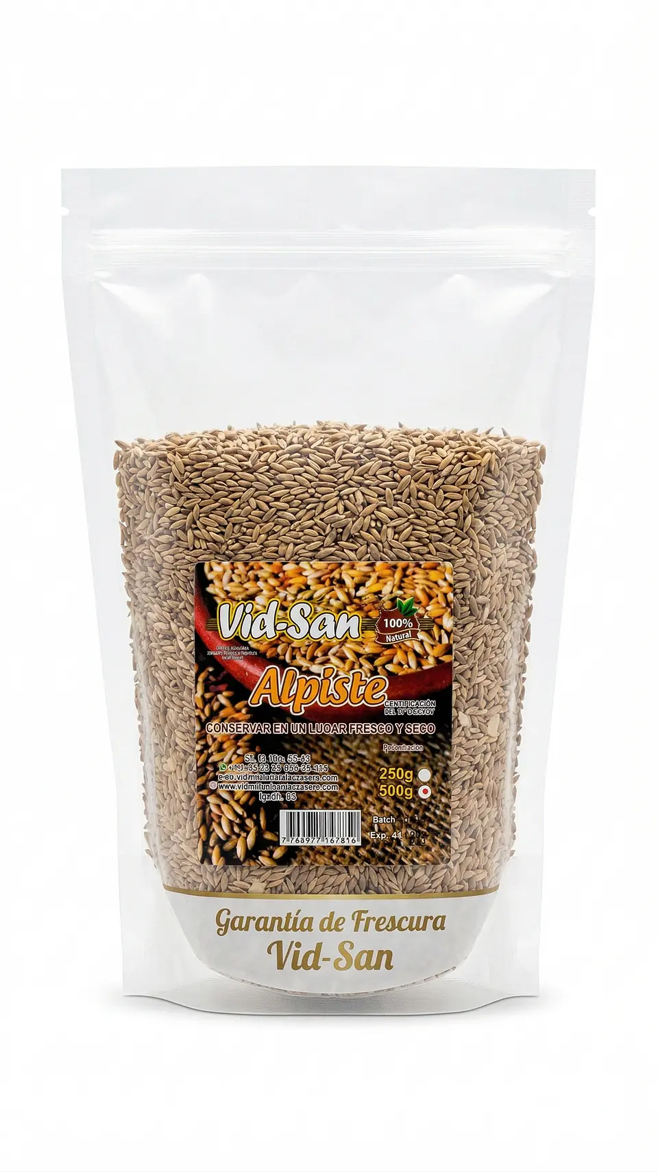 Alpiste Pepa 500G Alimentos Naturales Vida Sana 1