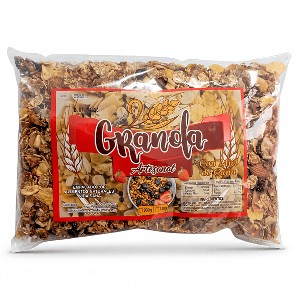 Granola Artezsanal 450G Alimentos Naturales Vida Sana