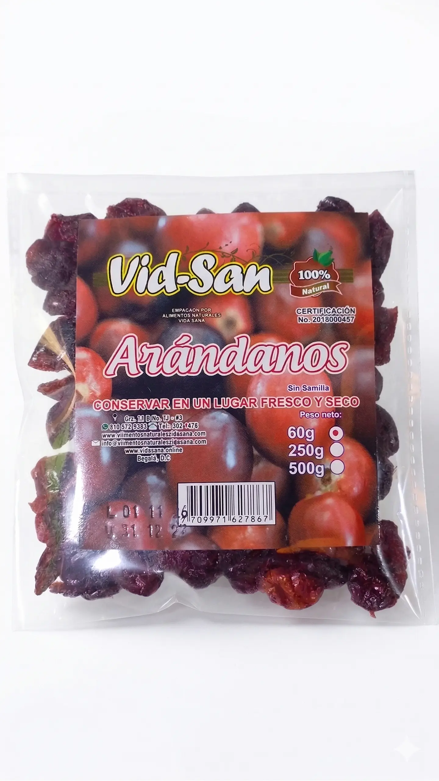Arandanos 60G Alimentos Naturales Vida Sana 1