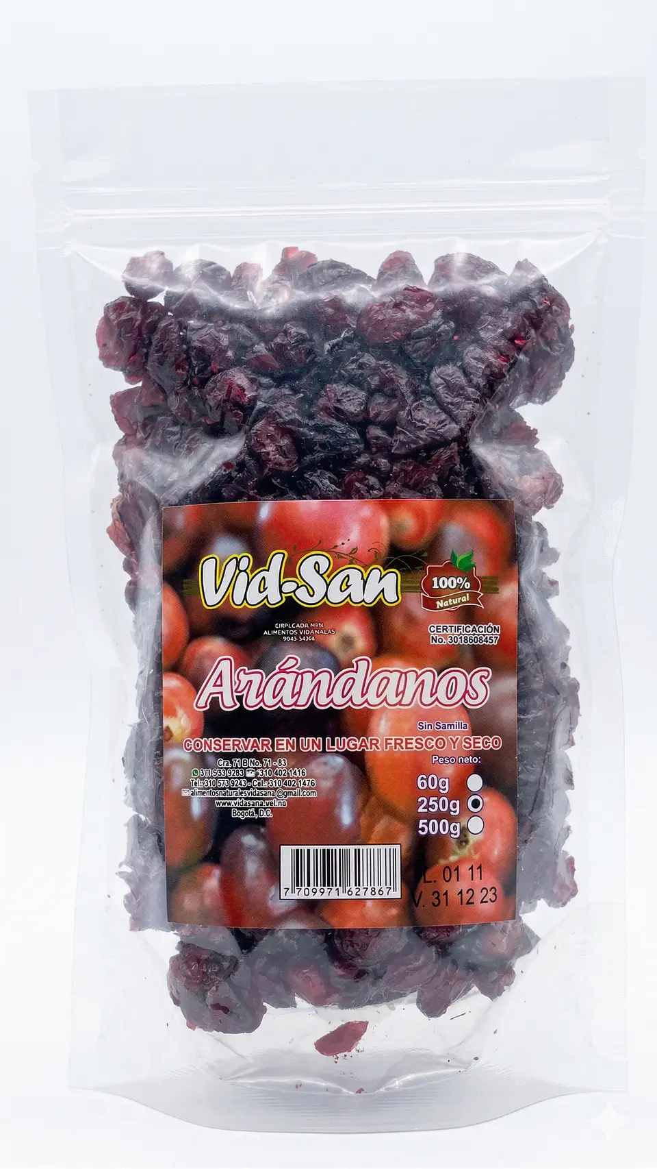 Arandanos 250G Alimentos Naturales Vida Sana 1