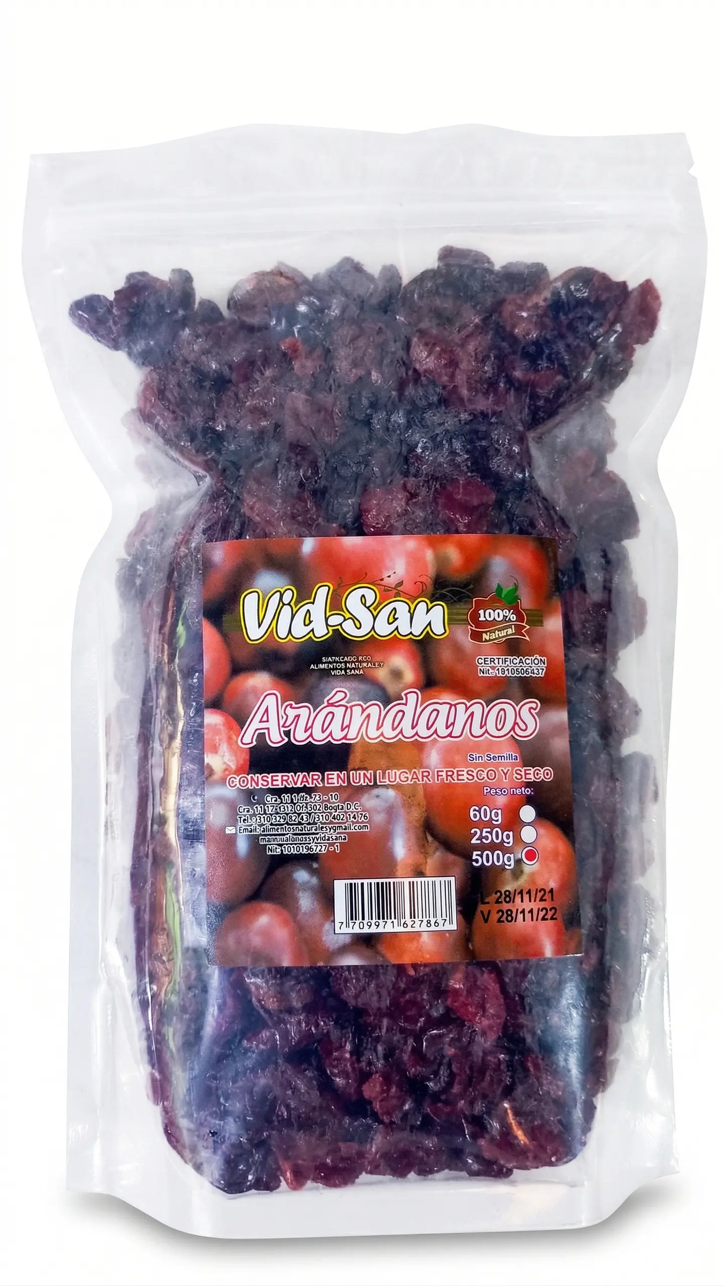 Arandanos 500G Alimentos Naturales Vida Sana 1
