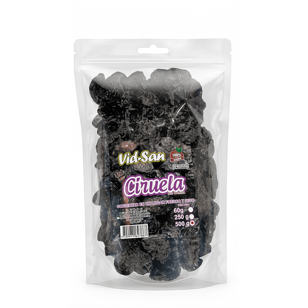 Ciruela Pasa 500G Alimentos Naturales Vida Sana