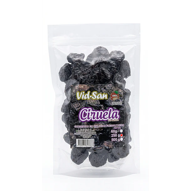 Ciruela Pasa 250G Alimentos Naturales Vida Sana
