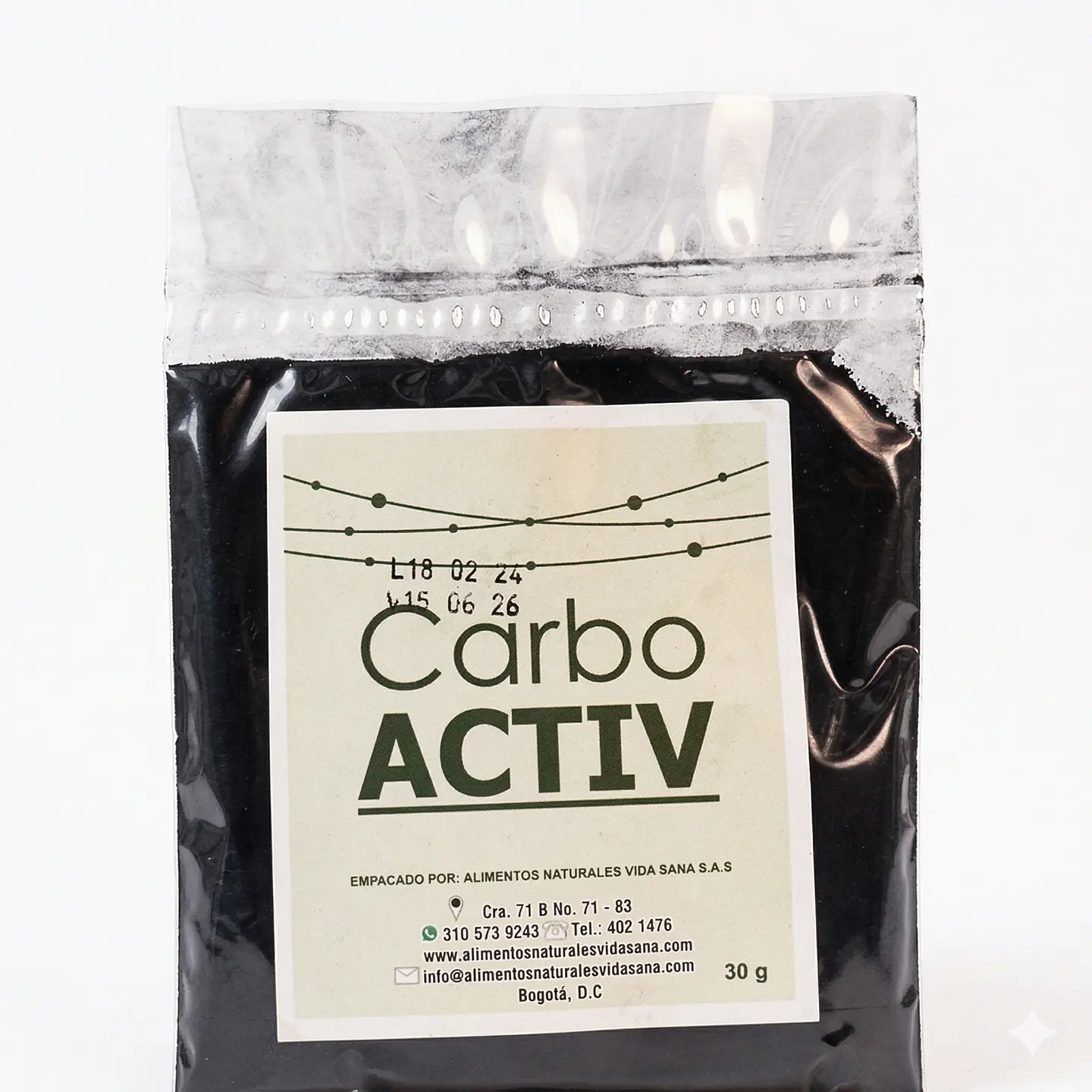 Carbon Activado 30G Sobres Alimentos Naturales Vida Sana 1