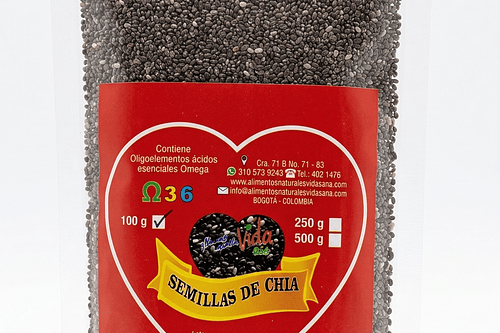 Semillas De Chia 100G Alimentos Naturales Vida Sana